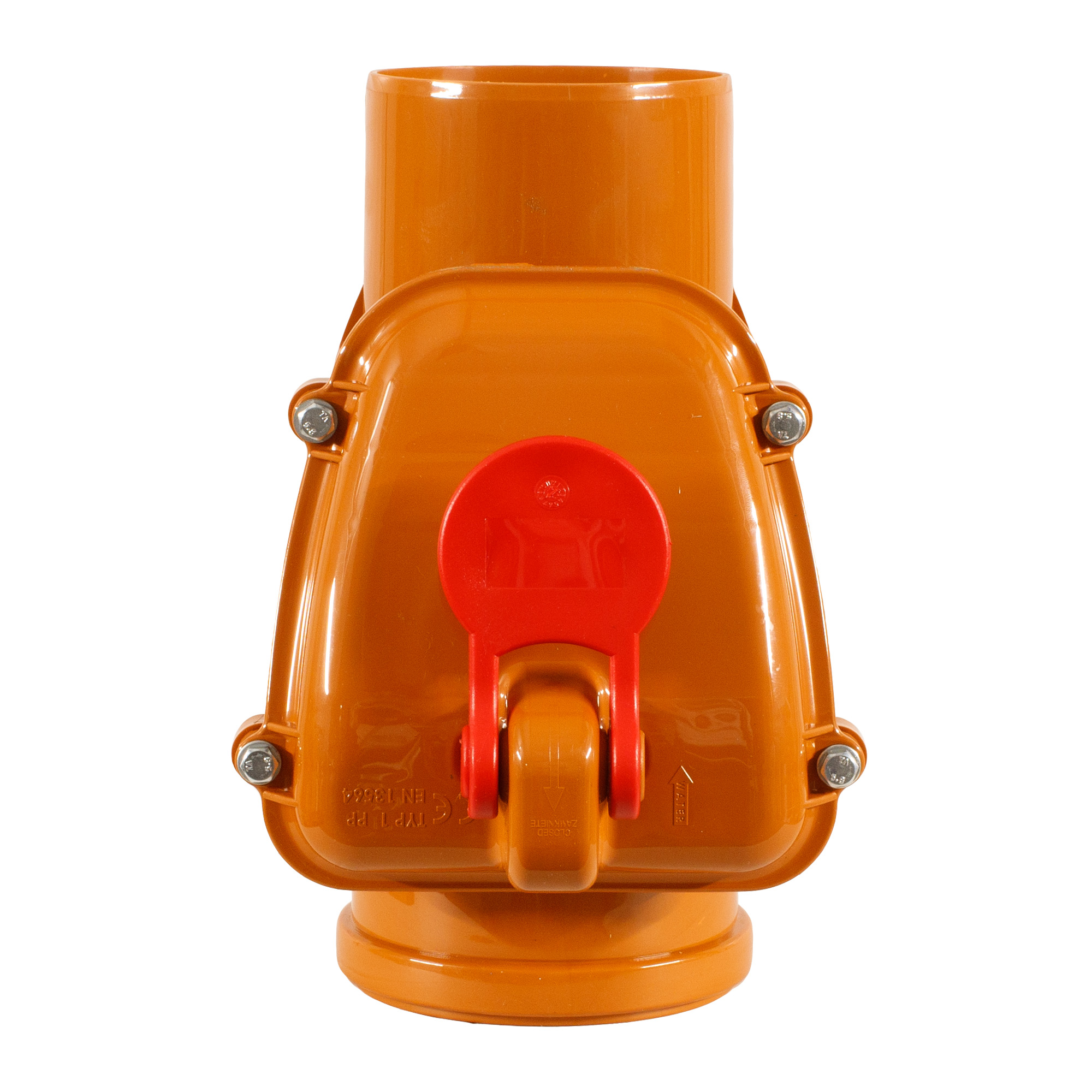 ScarMaxx Rückstauklappe Rückstauverschluss Nagetieren Abwassersystem, Orange/Rot - Bild 10 von 21