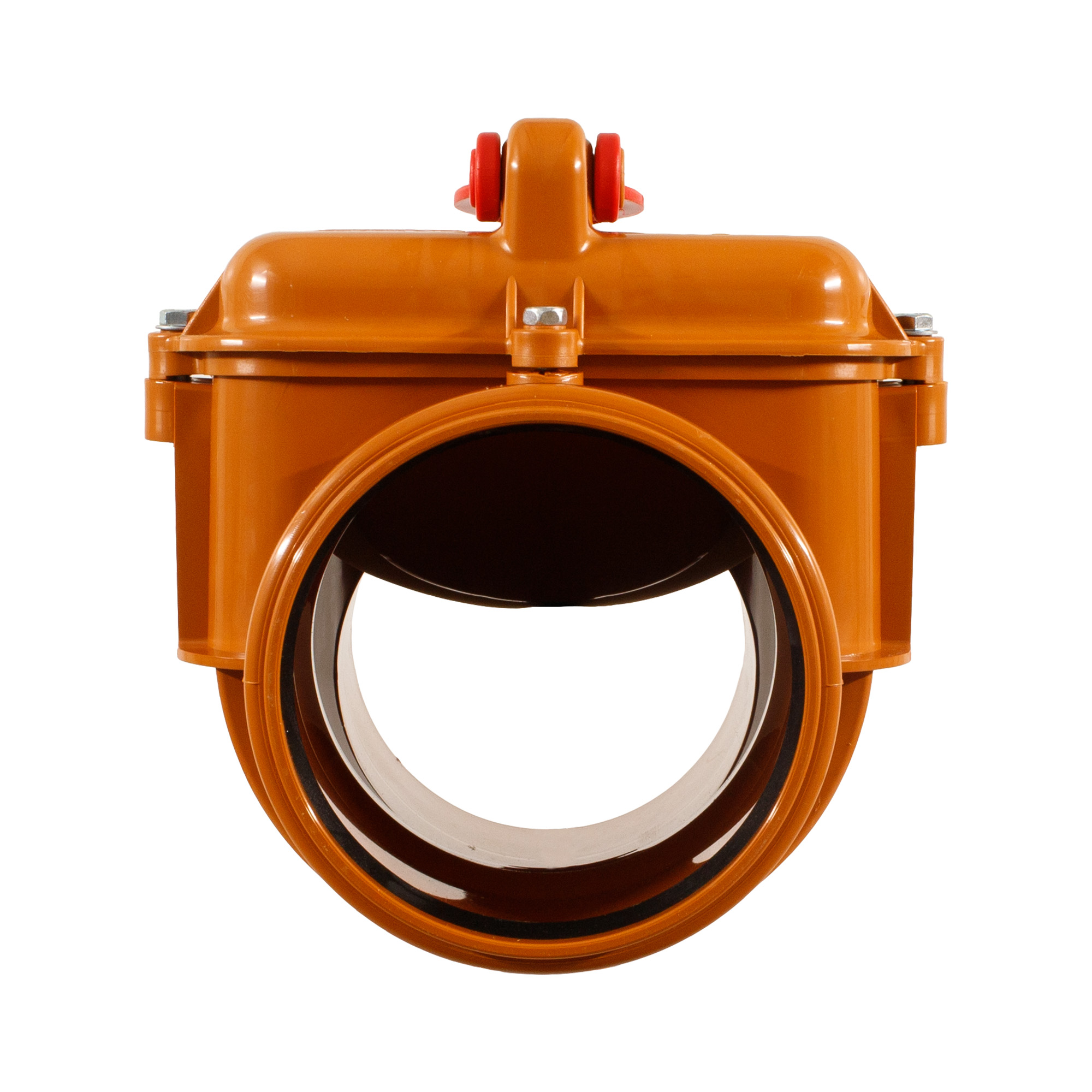 ScarMaxx Rückstauklappe Rückstauverschluss Nagetieren Abwassersystem, Orange/Rot - Bild 12 von 21