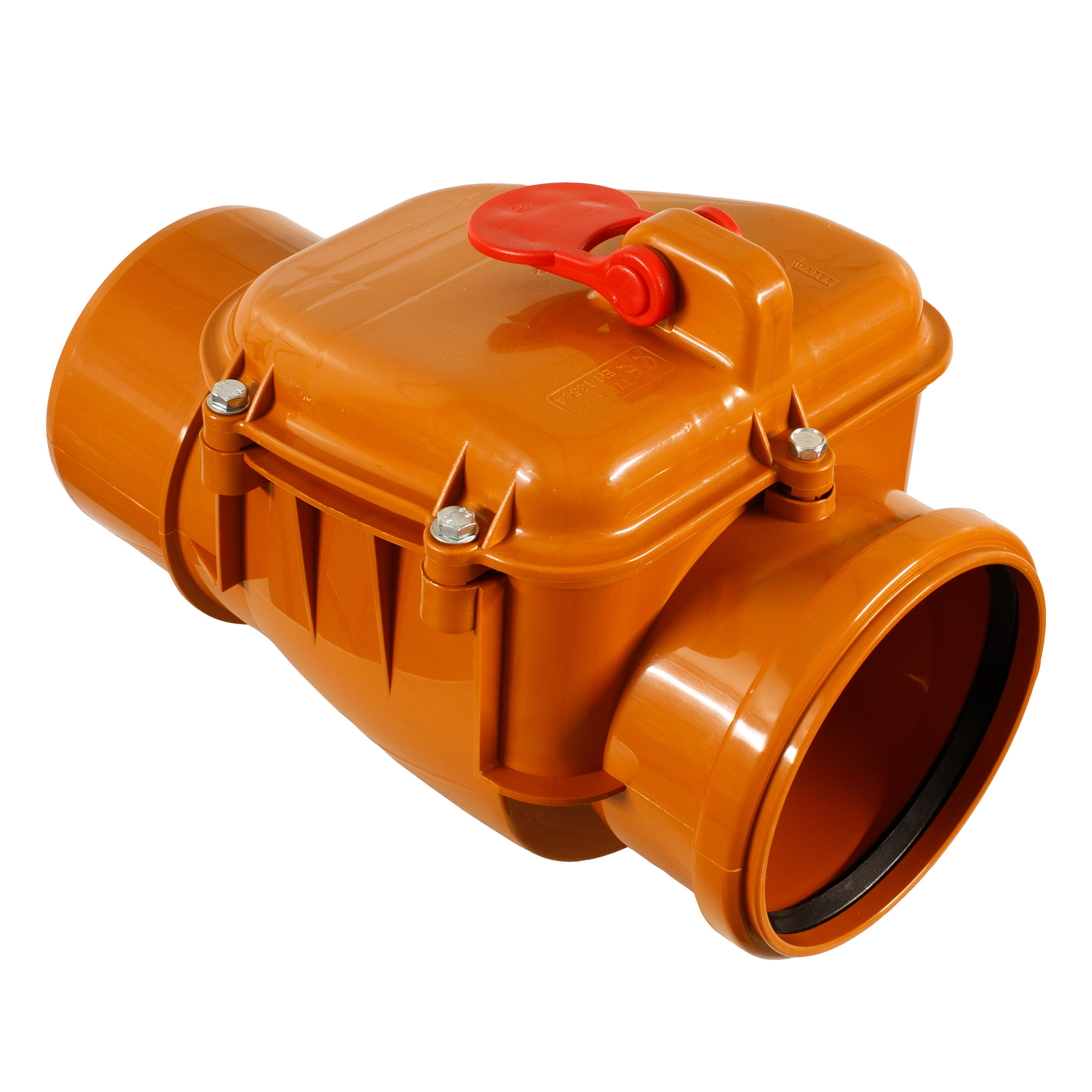 ScarMaxx Rückstauklappe Rückstauverschluss Nagetieren Abwassersystem, Orange/Rot - Bild 15 von 21