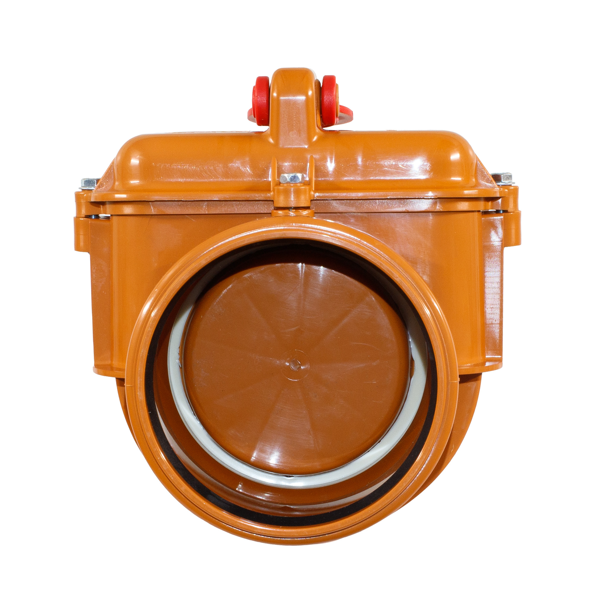 ScarMaxx Rückstauklappe Rückstauverschluss Nagetieren Abwassersystem, Orange/Rot - Bild 18 von 21